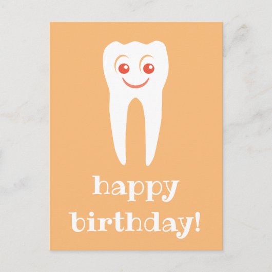 Carte Postale happy birthday smiles tooth postcard (Devant)