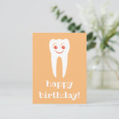 Carte Postale happy birthday smiles tooth postcard (Debout devant)