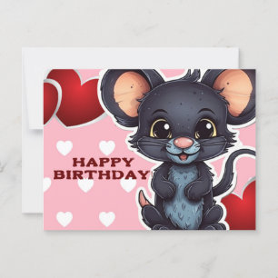 Carte Postale Happy birthday! souris