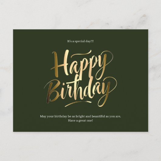 Carte Postale Happy Birthday Special Day (Devant)