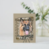 Carte Postale Happy Birthday - Stone Paws - German Shepherd (Debout devant)