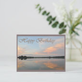 Carte Postale Happy birthday sunrise at the lake (Debout devant)