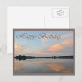 Carte Postale Happy birthday sunrise at the lake (Devant / Derrière)
