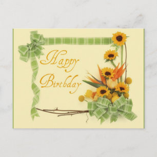 Carte Postale Happy Birthday with Ribbons