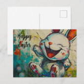 Carte postale Happy Bunny Pâques #6 (Devant / Derrière)