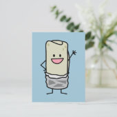 Carte Postale Happy Burrito Waving Hello (Debout devant)