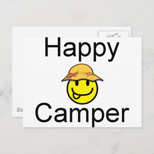 Carte Postale Happy Camper (Devant / Derrière)