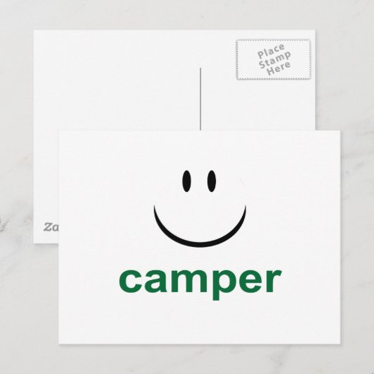 Carte Postale Happy Camper (Devant / Derrière)