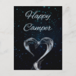 Carte Postale happy camper love fumée