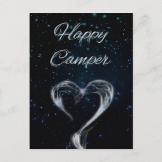 Carte Postale happy camper love fumée (Devant)