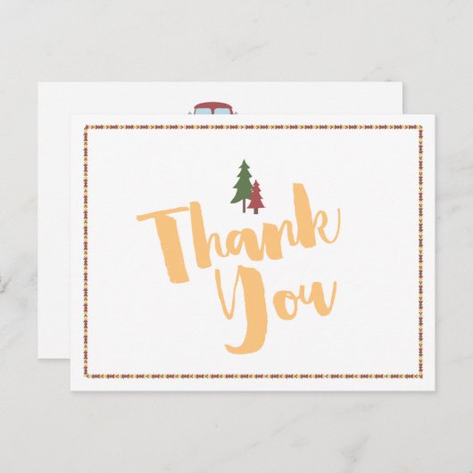 Carte postale Happy Camper Merci (Devant / Derrière)