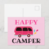 Carte Postale Happy Camper Van (Devant / Derrière)