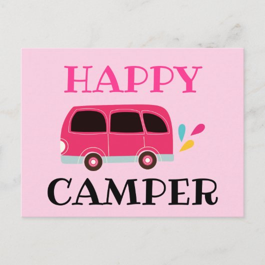 Carte Postale Happy Camper Van (Devant)