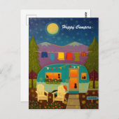 Carte Postale Happy Campers Trailer Arrière - plan (Devant / Derrière)