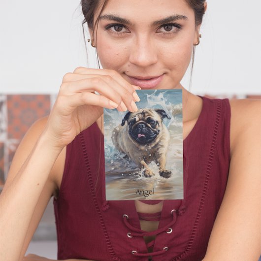 Carte Postale Happy Carlin at the Beach personnalisable