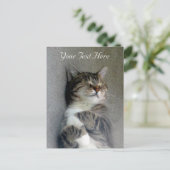 Carte postale Happy Cat personnalisable (Debout devant)