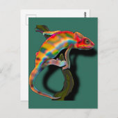 Carte Postale Happy chameleon (Devant / Derrière)