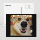 Carte postale Happy Corgi (Devant / Derrière)