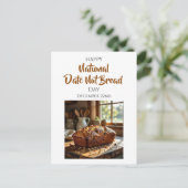 Carte Postale Happy Date Nut Bread Day | December 22nd (Debout devant)