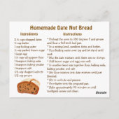 Carte Postale Happy Date Nut Bread Day | December 22nd (Dos)