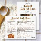 Carte Postale Happy Date Nut Bread Day | December 22nd