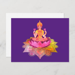 Carte Postale Happy Diwali - Deepalavi Lakshmi Goddess 4