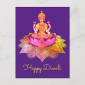 Carte Postale Happy Diwali - Deepalavi Lakshmi Goddess 4 (Devant)