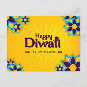 Carte Postale Happy Diwali - Festival des lumières