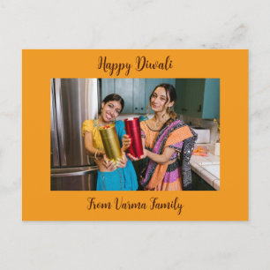 Carte Postale Happy Diwali Salutation avec photo personnelle de