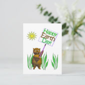 Carte Postale Happy Earthday Hedgehog (Debout devant)