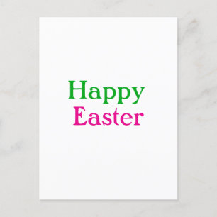 Carte Postale Happy easter boho vert rose enfants ajouter nom ti