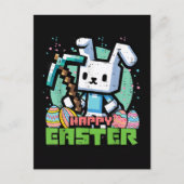 Carte Postale Happy Easter Bunny Pixel Game  (Devant)
