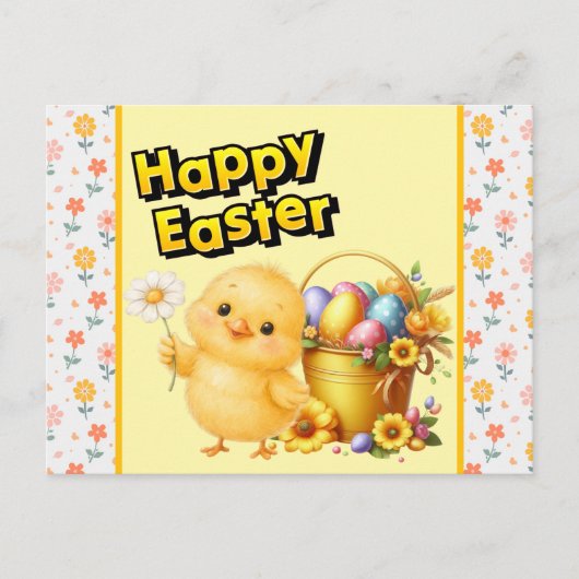 Carte Postale Happy Easter Chick  (Devant)