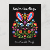Carte Postale 🐰 Happy Easter (Wycinanki) personnalisable (Devant)