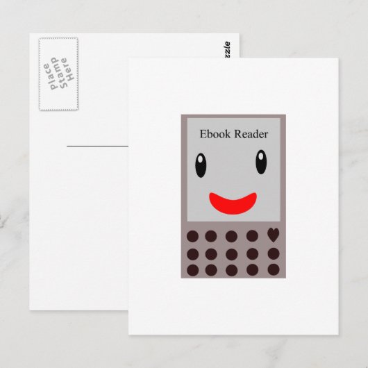 Carte Postale Happy Ebook Reader 1 (Devant / Derrière)