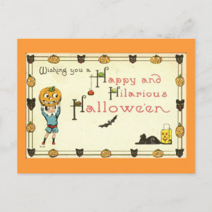 Carte Postale Happy et Hilarious Halloween Vintage