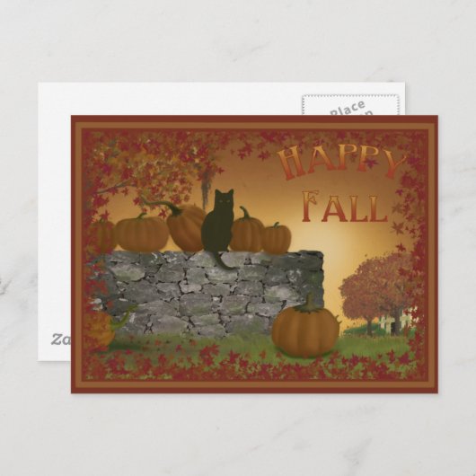 Carte postale Happy Fall (Devant / Derrière)