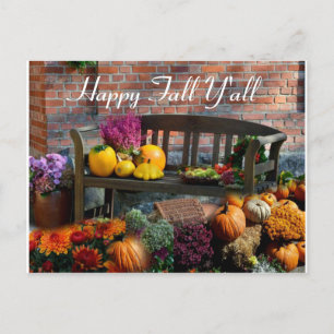 Carte Postale Happy Fall Y'all saisonnier