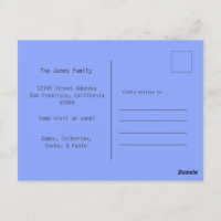 Carte postale Happy Family Soft Blue New Home Movi