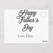 Carte Postale Happy father's day gray name love best Daddy ever  (Dos)