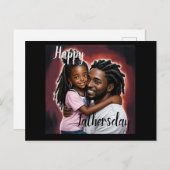 Carte Postale Happy fathersday. Joyeux paternité (Devant / Derrière)