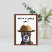 Carte postale Happy Fête des pères Boxer (Debout devant)