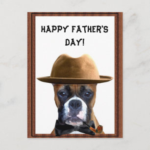 Carte postale Happy Fête des pères Boxer