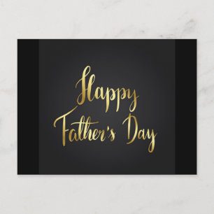 Carte Postale Happy Fête des pères - Gold Texte sur Arrière - pl