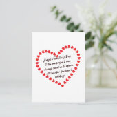 Carte Postale Happy Funny Valentines Day cadeau citations messag (Debout devant)