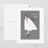 Carte postale Happy Girl France (Devant / Derrière)