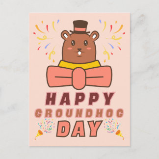 Carte Postale Happy Groundhog Day - Groundhog Day Celebration