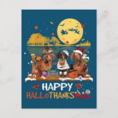 Carte Postale Happy Hallothanksmas Halloween Thanksgiv (Devant)