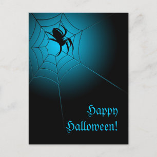 Carte Postale Happy Halloween Black Spider sur le Web