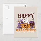 Carte Postale Happy Halloween café brasse (Devant / Derrière)